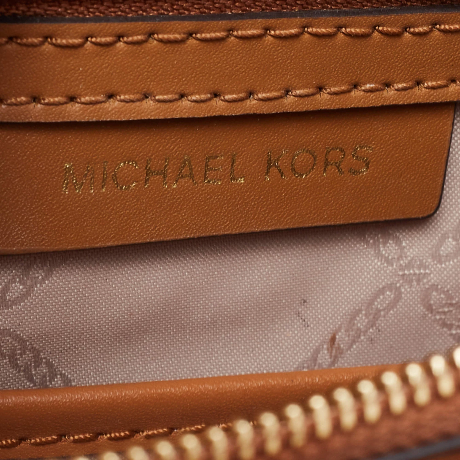 Michael Kors Brown/Beige Signature Coated Canvas And Leather Mercer Gallery Satchel For Women - Image 11