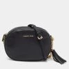 Michael Kors Black Leather Ginny Crossbody Bag For Women