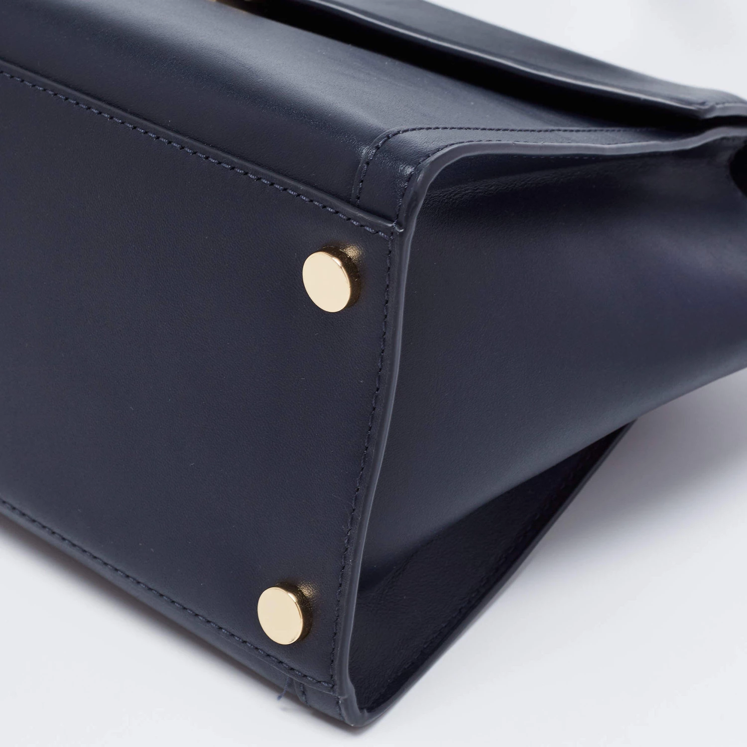 Michael Kors Navy Blue Leather Whitney Top Handle Bag For Women - Image 10