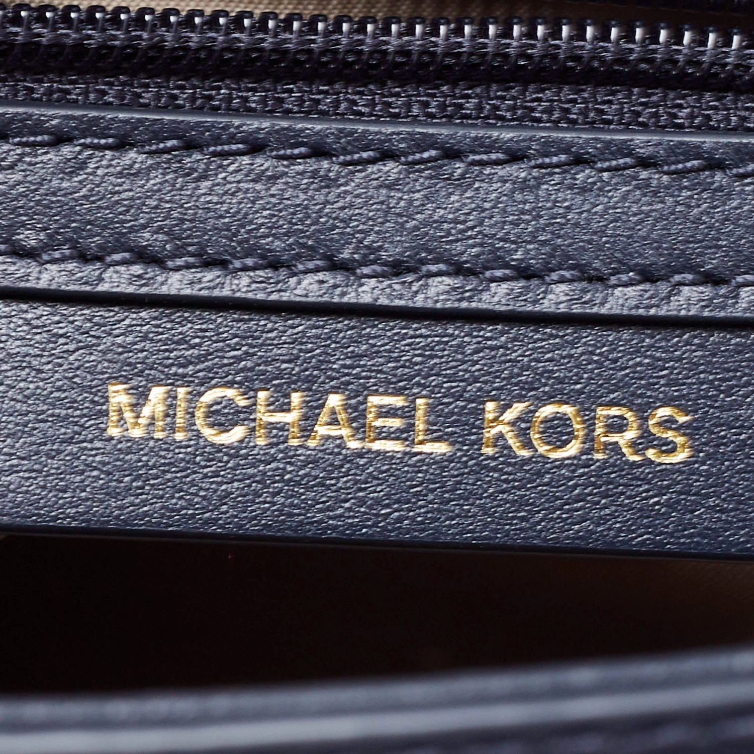 Michael Kors Navy Blue Leather Whitney Top Handle Bag For Women - Image 8