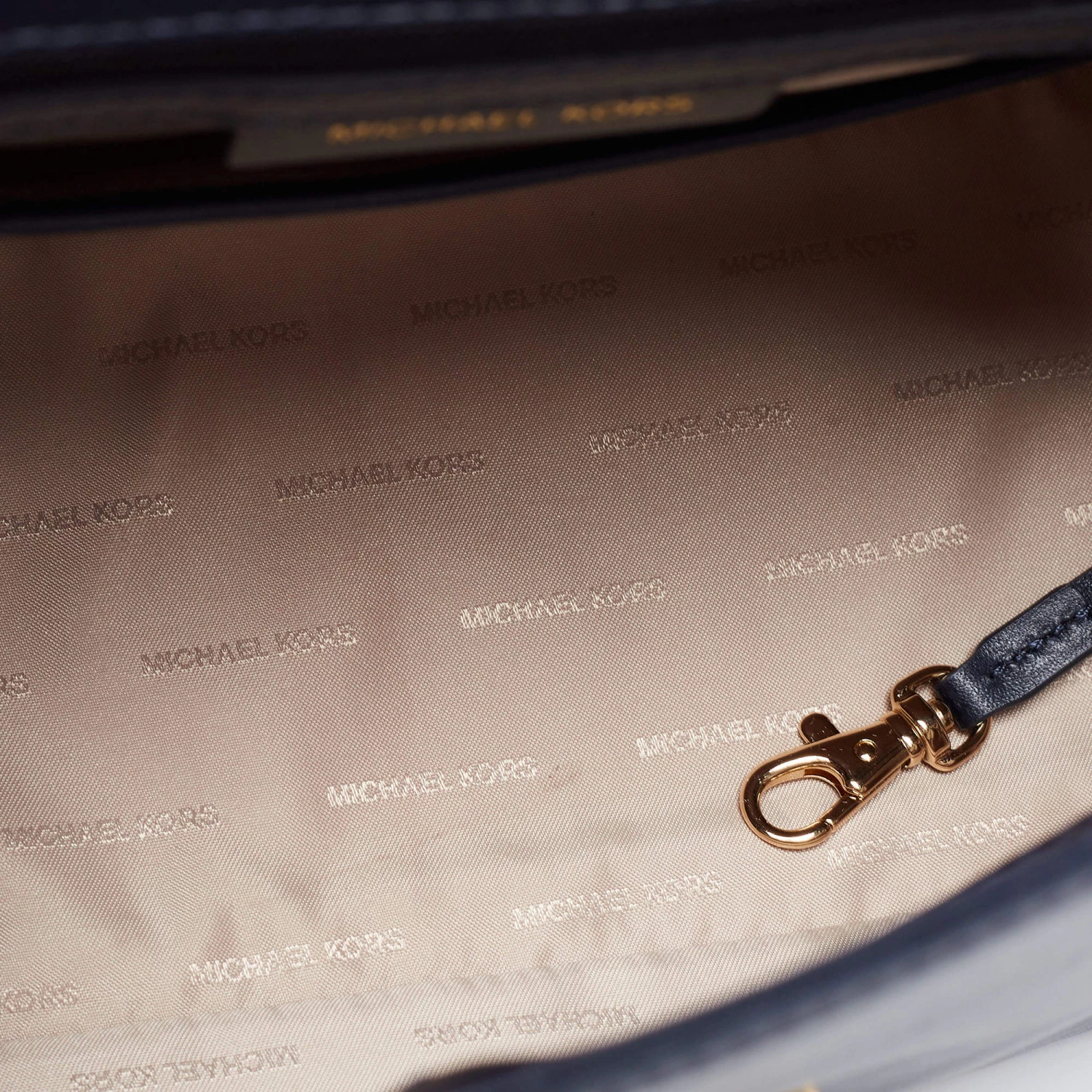 Michael Kors Navy Blue Leather Whitney Top Handle Bag For Women - Image 7