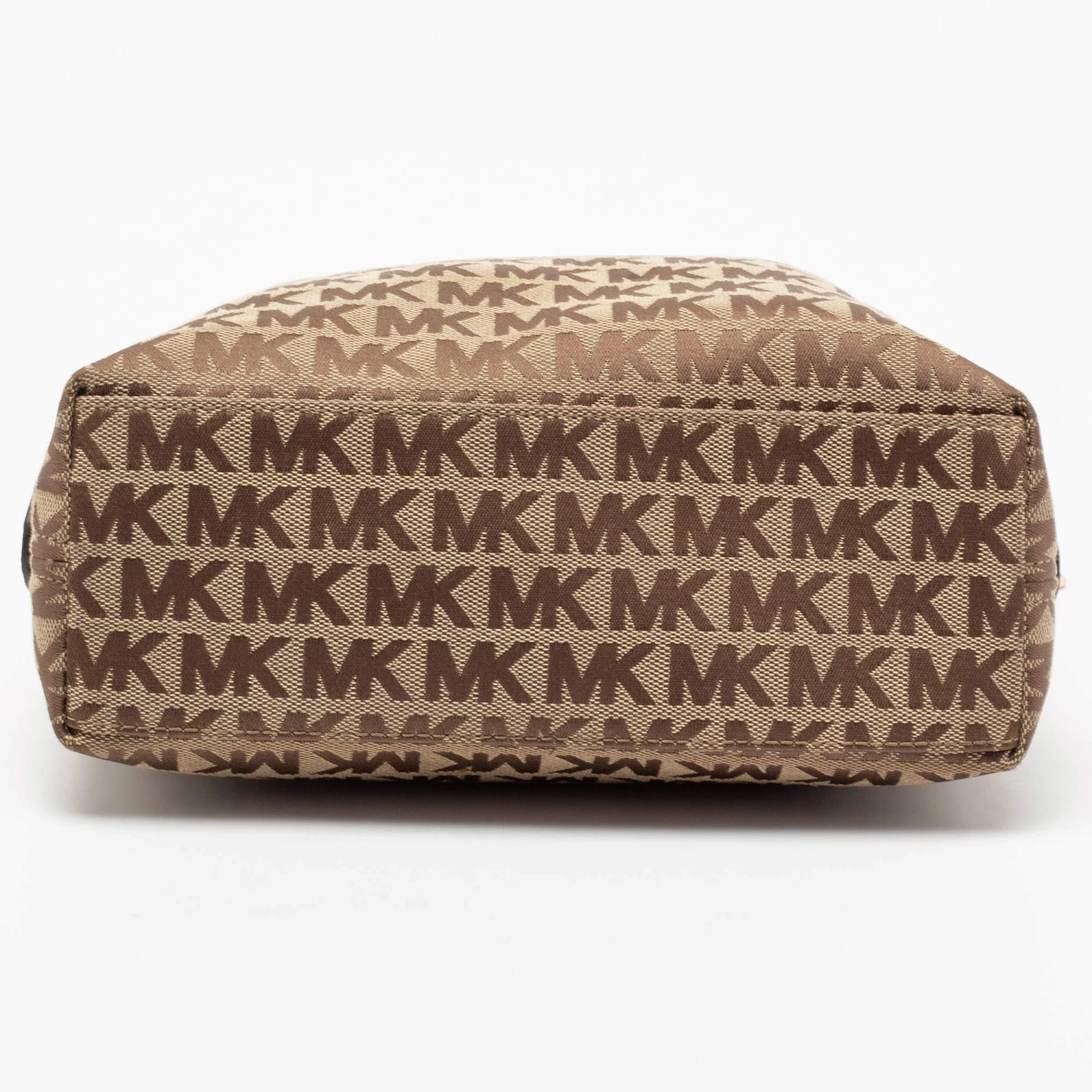 Michael Kors Beige/Brown Signature Canvas And Leather Small Susan Shoulder Bag For Women - Image 6