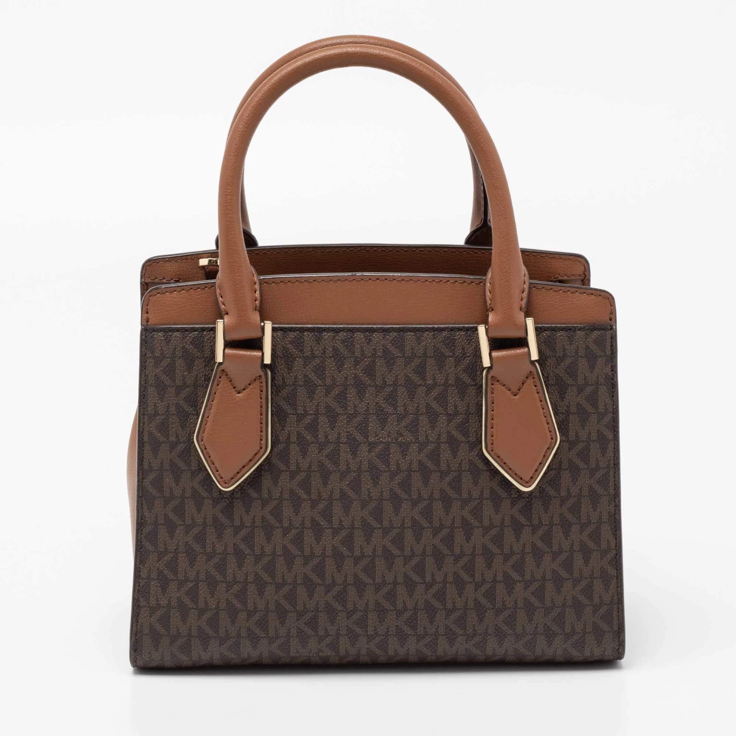 Michael Kors Brown Monogram Canvas Leather Medium Mott Tote For Women - Image 4