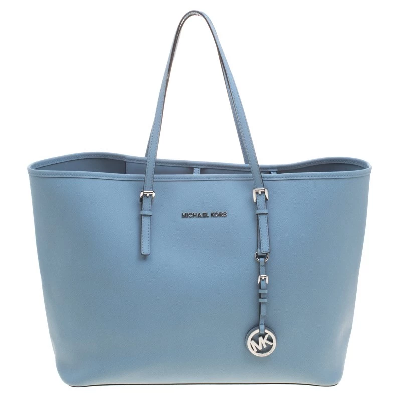 Michael Kors Powdered Blue Leather Jetset Tote For Women