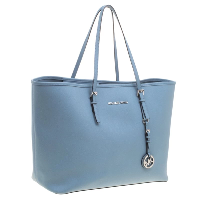 Michael Kors Powdered Blue Leather Jetset Tote For Women - Image 3