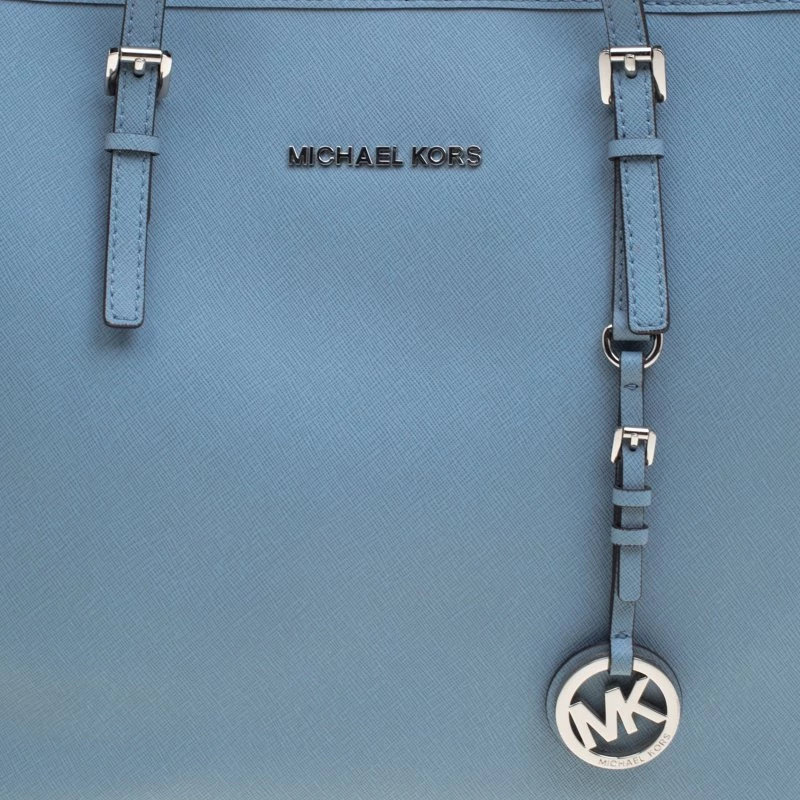 Michael Kors Powdered Blue Leather Jetset Tote For Women - Image 5