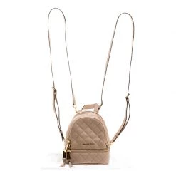 Michael Kors Beige Leather Mini Rhea Backpack For Women