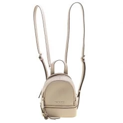 Michael Kors Grey Leather Rhea Mini Backpack For Women