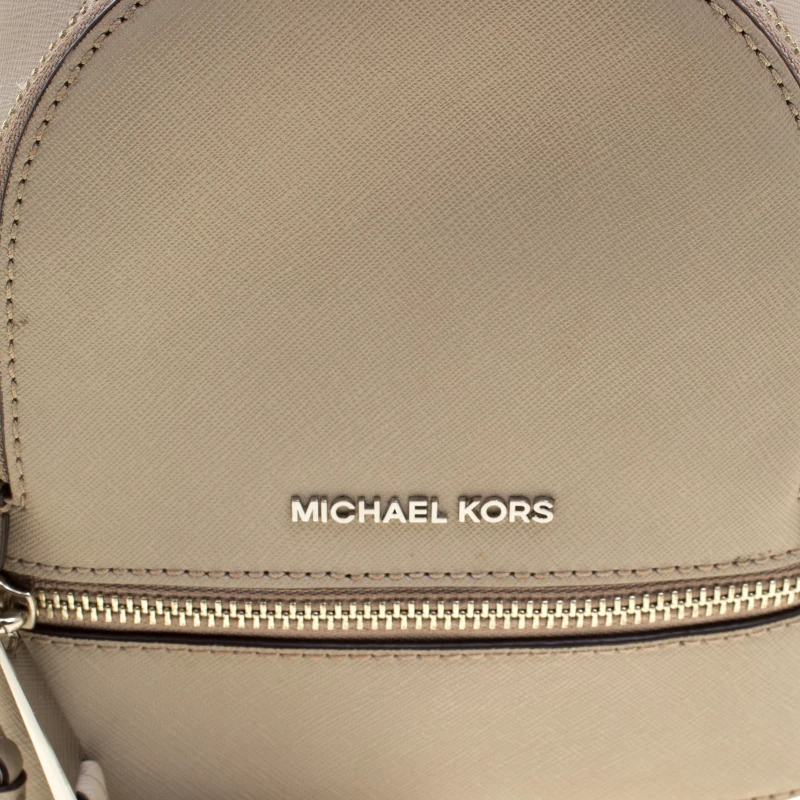 Michael Kors Grey Leather Rhea Mini Backpack For Women - Image 5