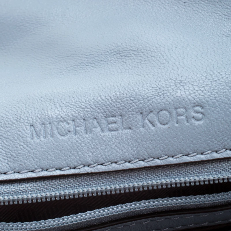 Michael Kors Light Blue Quilted Leather Sloan Belt Bag For Women - Image 9