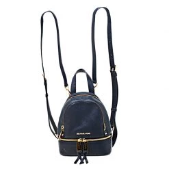 Michael Kors Blue Leather Mini Rhea Backpack For Women