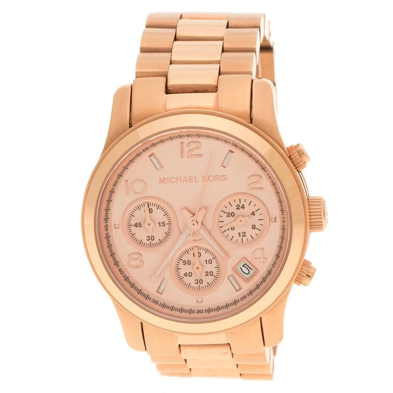 Michael Kors Rose Gold Plated Steel Women's Wristwatch 38 Mm For Women