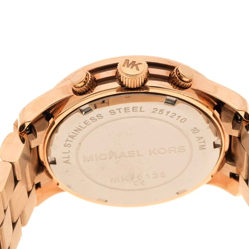 Michael Kors Rose Gold Plated Steel Women's Wristwatch 38 Mm For Women - Image 5