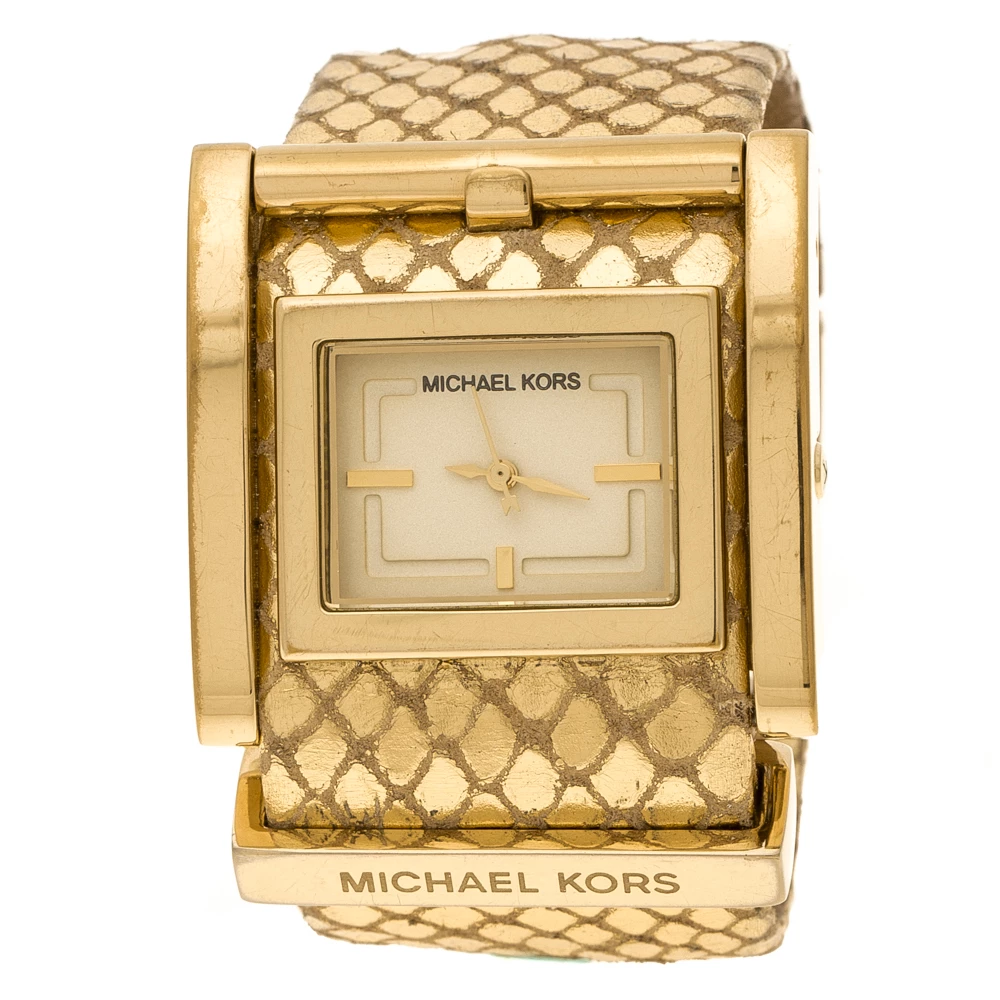 Michael Kors Yellow Gold Plated Steel Mk2133 Women's Wristwatch 38 Mm For Women