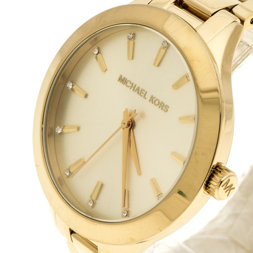 Michael Kors Gold Plated Steel Runway MK3465 Women's Wristwatch 38 Mm For Women - Image 2