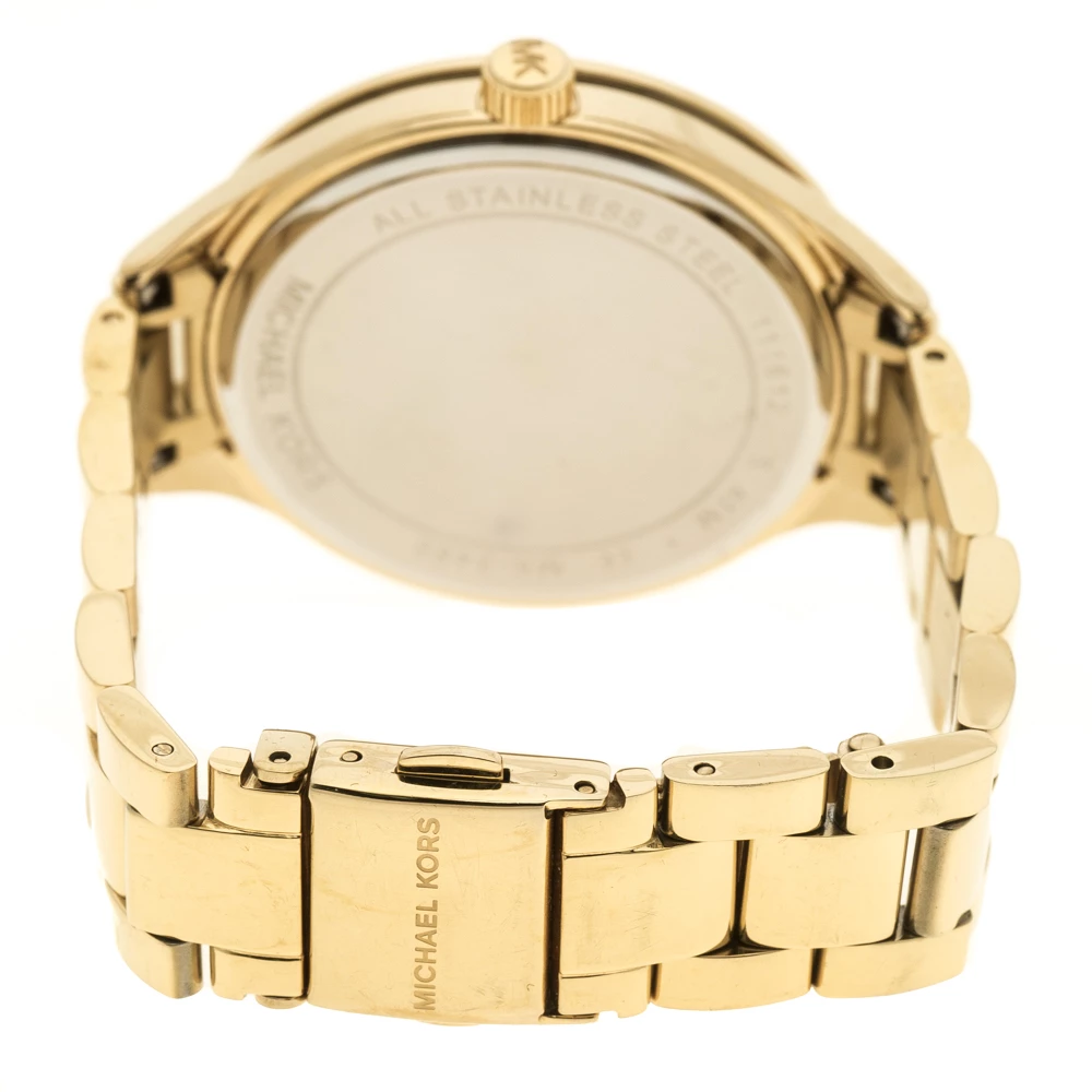 Michael Kors Gold Plated Steel Runway MK3465 Women's Wristwatch 38 Mm For Women - Image 4