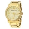 Michael Kors Gold Plated Stainless Steel MK3158 Women's Wristwatch 34 Mm For Women