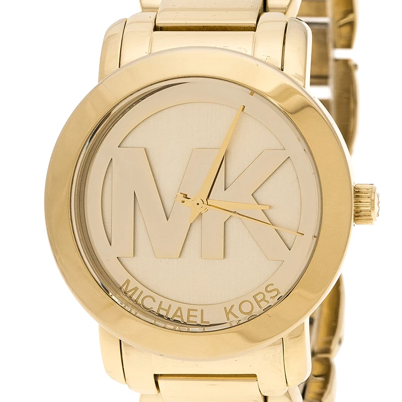 Michael Kors Gold Tone Runway MK3206 Women's Wristwatch 38 Mm For Women - Image 3
