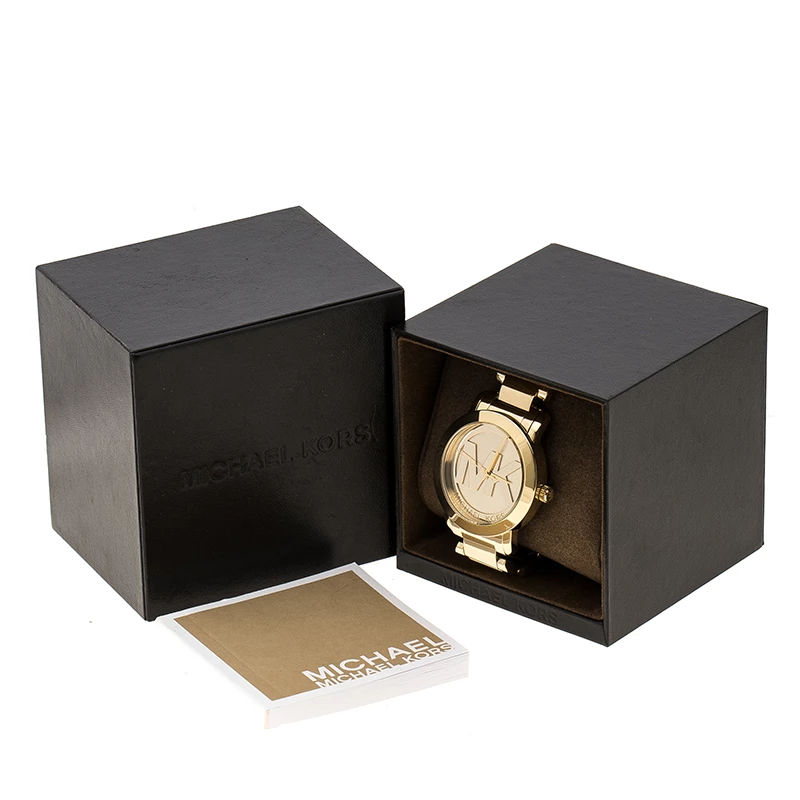 Michael Kors Gold Tone Runway MK3206 Women's Wristwatch 38 Mm For Women - Image 6