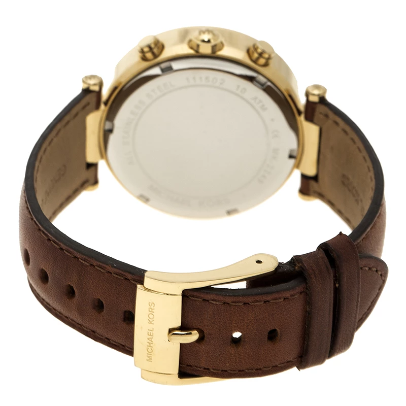 Michael Kors Gold Tone Parker Chronograph MK2249 Women's Wristwatch 39 Mm For Women - Image 5