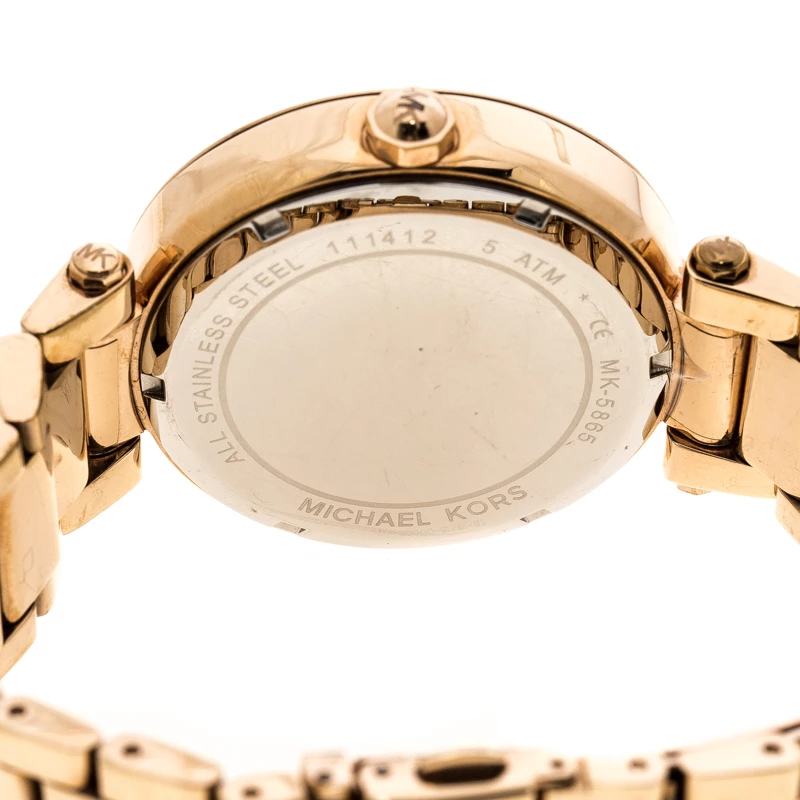 Michael Kors Parker Rose Gold Plated Parker MK5865 Women's Wristwatch 39 Mm For Women - Image 4