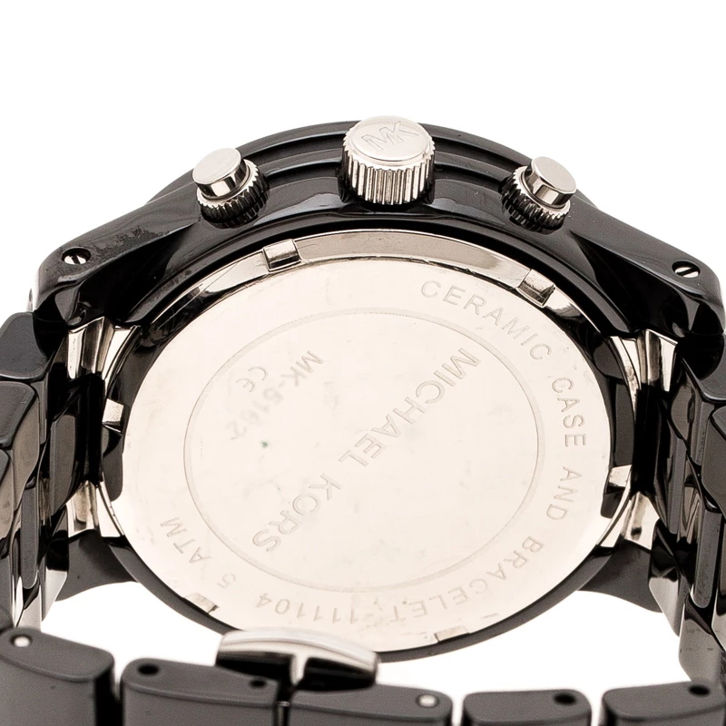 Michael Kors Black Ceramic Stainless Steel MK5162 Women's Wristwatch 39 Mm For Women - Image 4