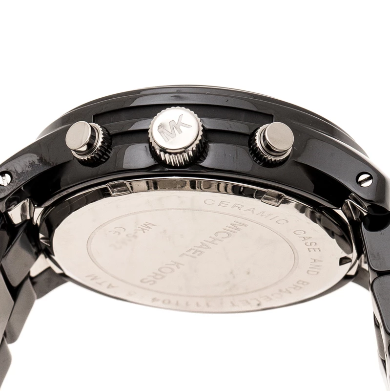 Michael Kors Black Ceramic Stainless Steel MK5162 Women's Wristwatch 39 Mm For Women - Image 6