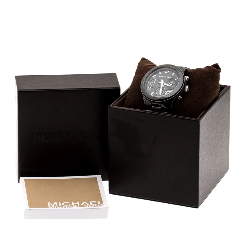 Michael Kors Black Ceramic Stainless Steel MK5162 Women's Wristwatch 39 Mm For Women - Image 8