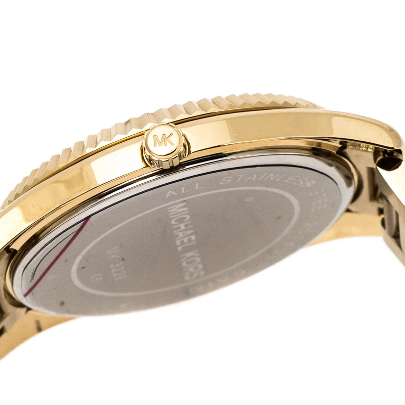 Michael Kors Emerald Green Yellow Gold Plated Stainless Steel Blake MK3226 Women's Wristwatch 41.50 Mm For Women - Image 6