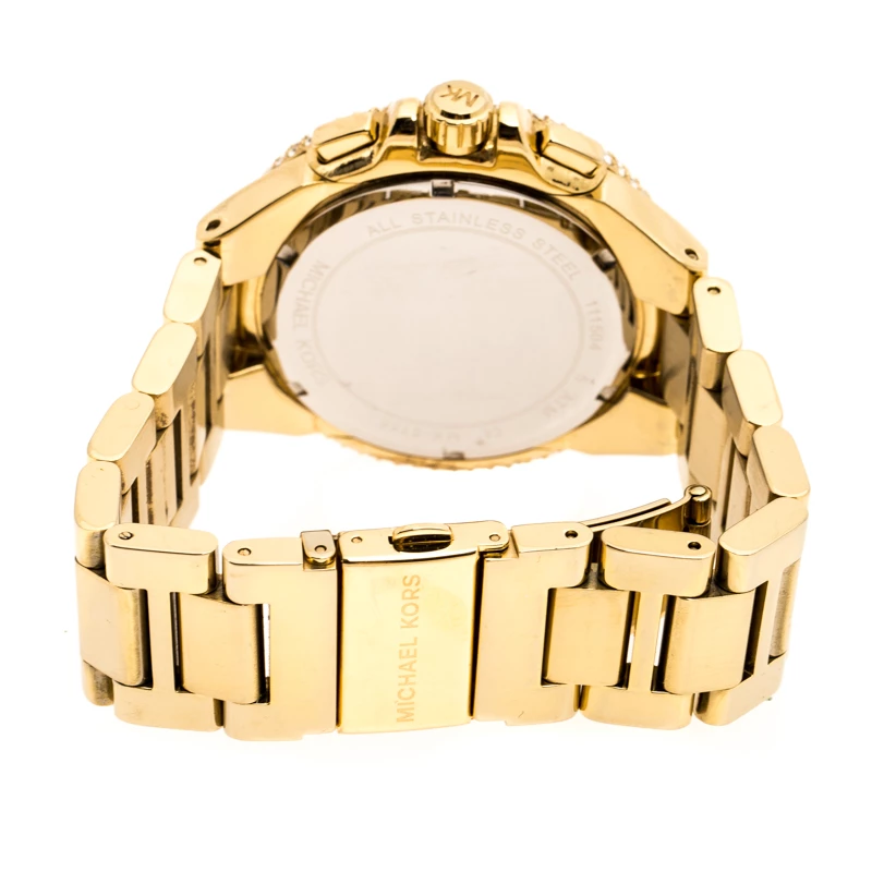 Michael Kors White Yellow Gold Plated Stainless Steel Bradshaw MK5657 Women's Wristwatch 45 Mm For Women - Image 5