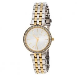 Michael Kors Silver Gold-Plated Stainless Steel Darci MK3405 Women's Wristwatch 33MM For Women