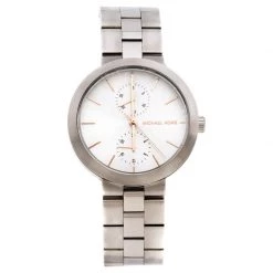 Michael Kors Silver Stainless Steel Garner MK6407 Women's Wristwatch 38 Mm For Women