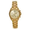 Michael Kors Yellow Gold Plated Stainless Steel Runway MK6798 Women's Wristwatch 36 Mm For Women