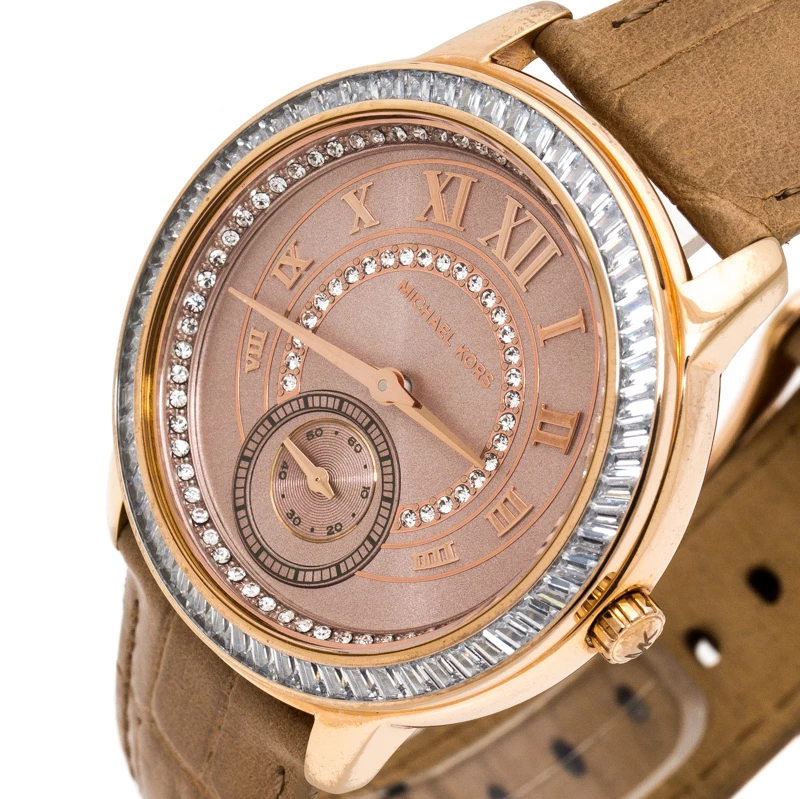 Michael Kors Rose Gold PVD Coated Stainless Steel Madelyn MK2448 Women's Wristwatch 40 Mm For Women - Image 2