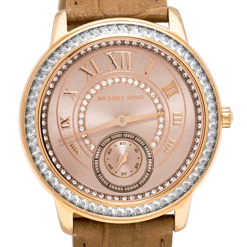 Michael Kors Rose Gold PVD Coated Stainless Steel Madelyn MK2448 Women's Wristwatch 40 Mm For Women - Image 3