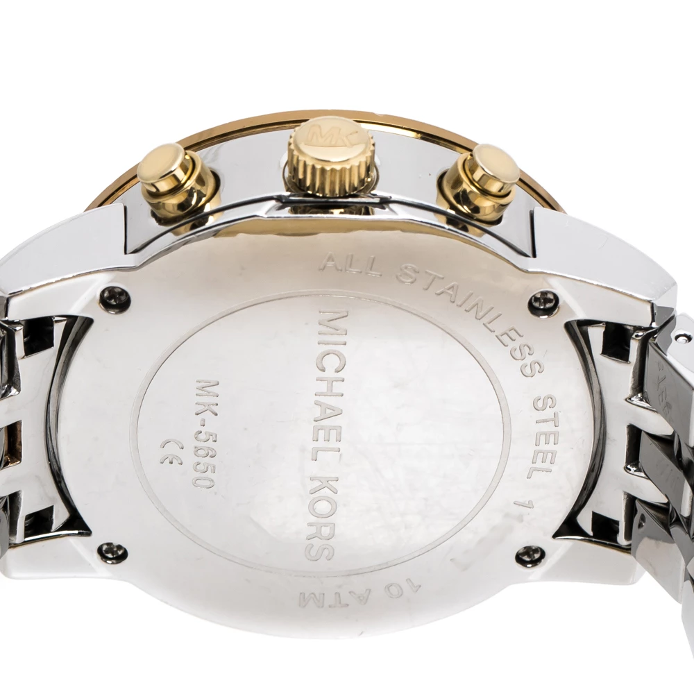 Michael Kors Mother Of Pearl Tri-Tone Ritz MK5650 Women's Wristwatch 36 Mm For Women - Image 4
