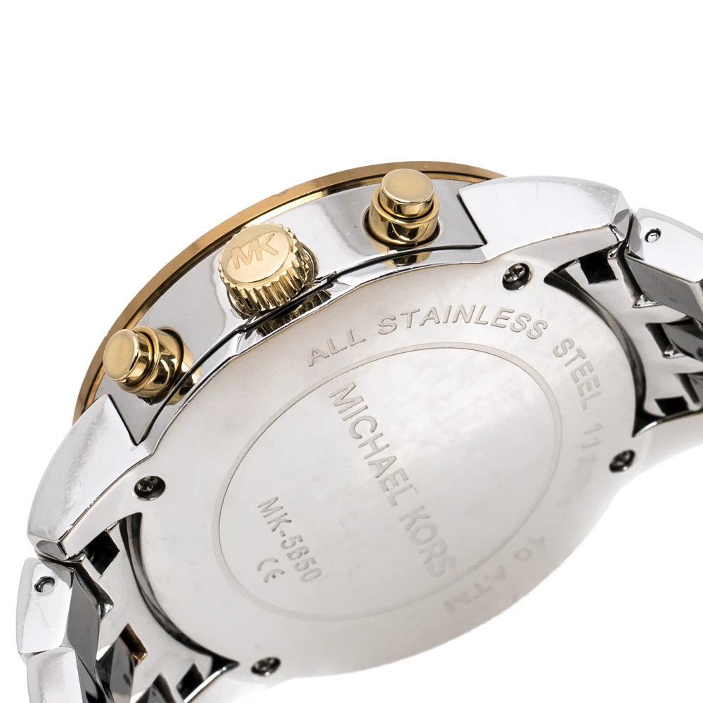 Michael Kors Mother Of Pearl Tri-Tone Ritz MK5650 Women's Wristwatch 36 Mm For Women - Image 6