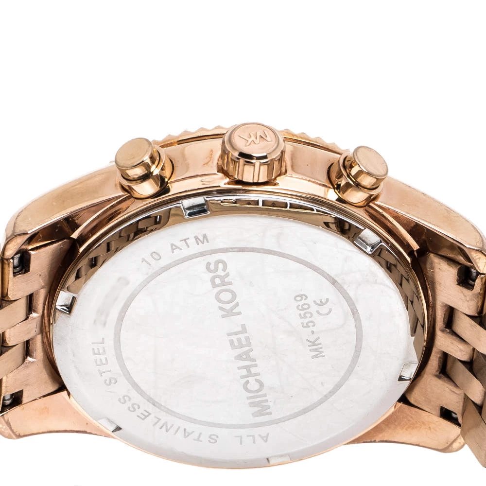 Michael Kors Rose Gold Plated Steel Lexington MK5569 Women's Wristwatch 38 Mm For Women - Image 4