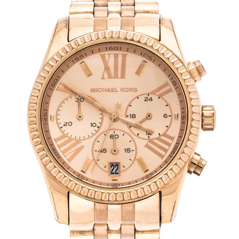 Michael Kors Rose Gold Plated Steel Lexington MK5569 Women's Wristwatch 38 Mm For Women - Image 3