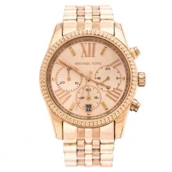 Michael Kors Rose Gold Plated Steel Lexington MK5569 Women's Wristwatch 38 Mm For Women