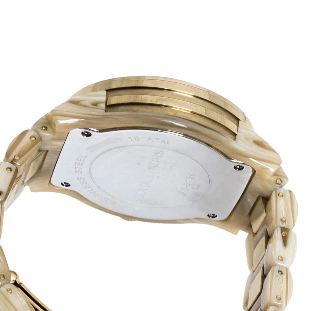 Michael Kors Gold Stainless Steel Acetate MK5139 Women's Wristwatch 38 Mm For Women - Image 7
