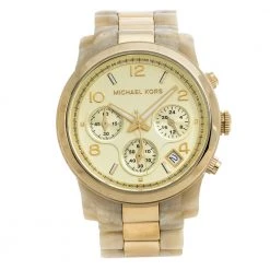 Michael Kors Gold Stainless Steel Acetate MK5139 Women's Wristwatch 38 Mm For Women