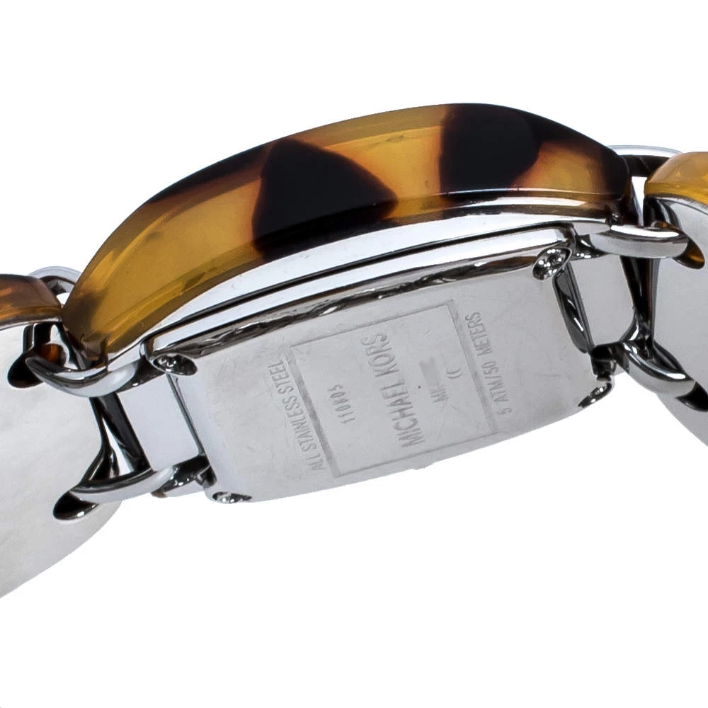 Michael Kors Brown Tortoise Acetate Stainless Steel MK4178 Women's Wristwatch 26 Mm For Women - Image 7