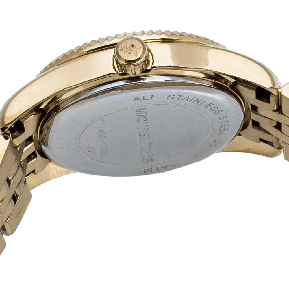 Michael Kors Opaline White Gold Tone Stainless Steel Lexington Petite MK3229 Women's Wristwatch 26 Mm For Women - Image 6