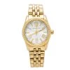 Michael Kors Opaline White Gold Tone Stainless Steel Lexington Petite MK3229 Women's Wristwatch 26 Mm For Women