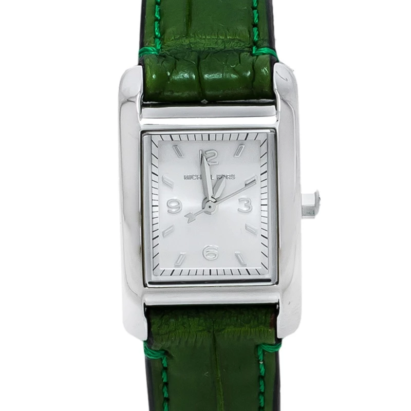 Michael Kors Silver Stainless Steel Crocodile Leather Taylor MK2416 Women's Wristwatch 20 Mm For Women - Image 3