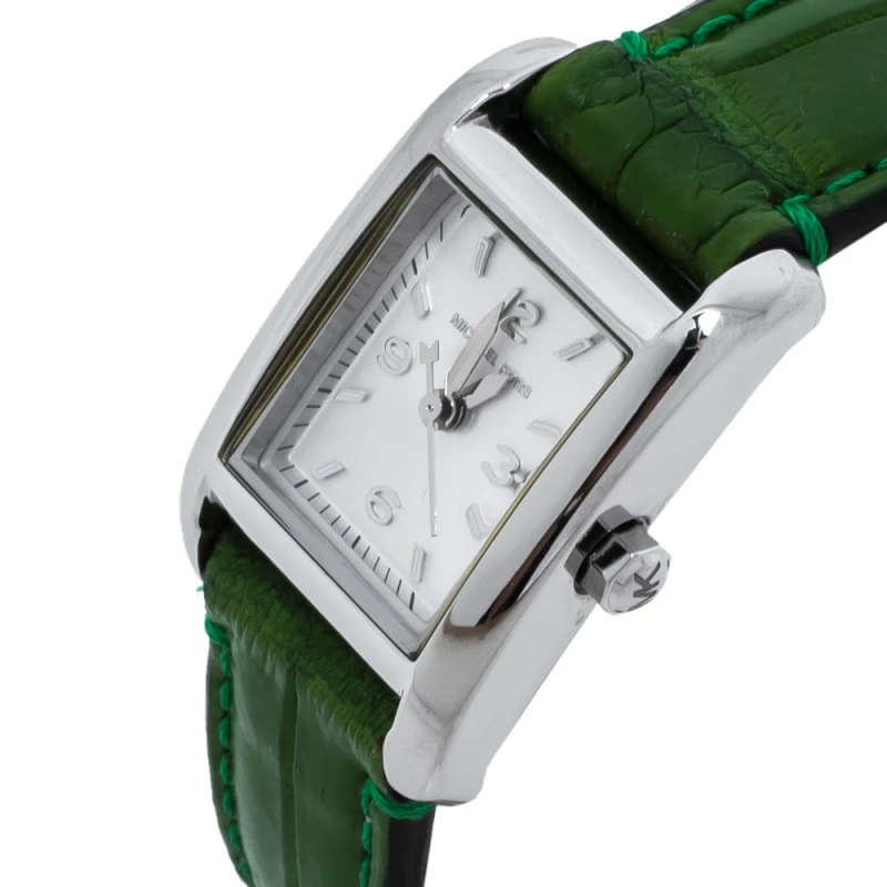 Michael Kors Silver Stainless Steel Crocodile Leather Taylor MK2416 Women's Wristwatch 20 Mm For Women - Image 2