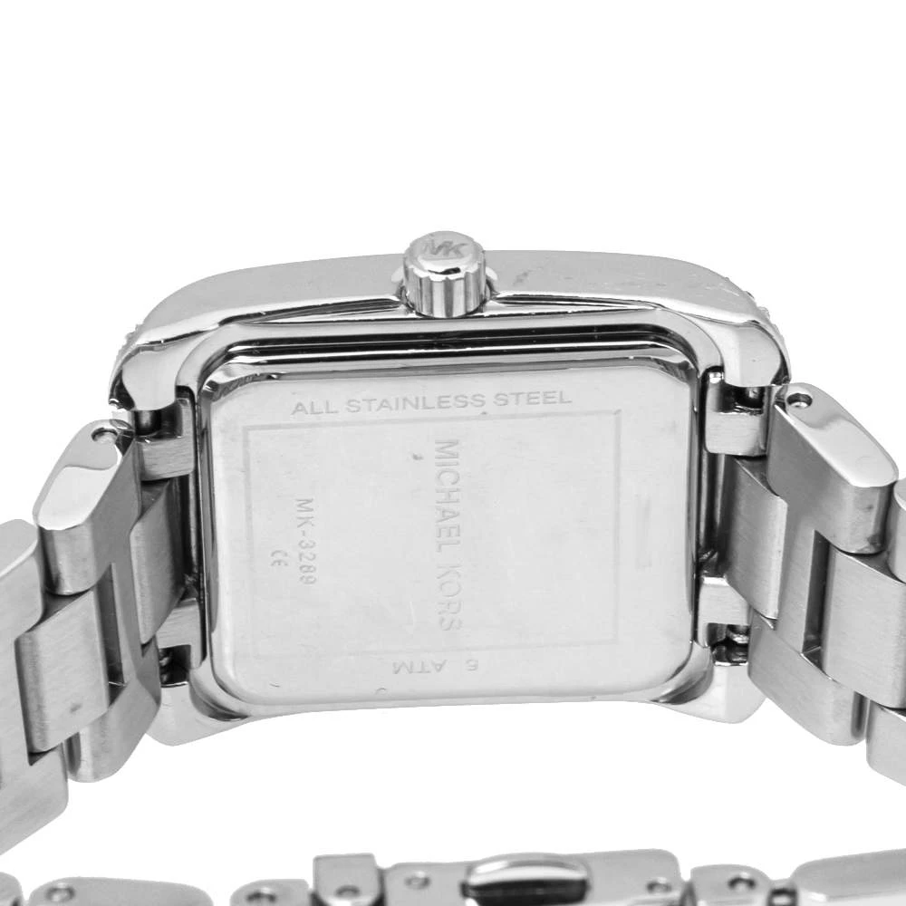Michael Kors Silver Stainless Steel Petite Emery MK3289 Women's Wristwatch 27 Mm For Women - Image 4