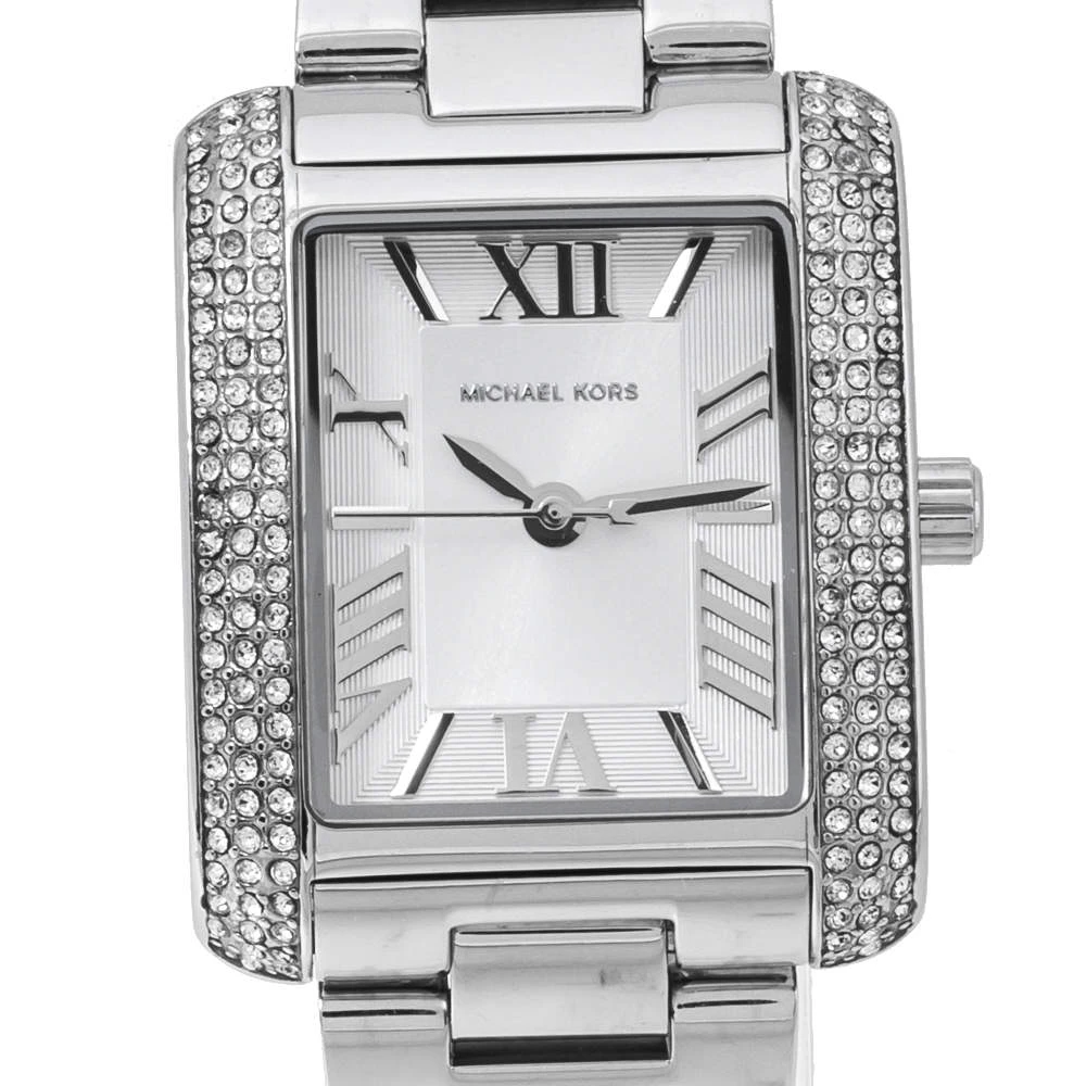 Michael Kors Silver Stainless Steel Petite Emery MK3289 Women's Wristwatch 27 Mm For Women - Image 3