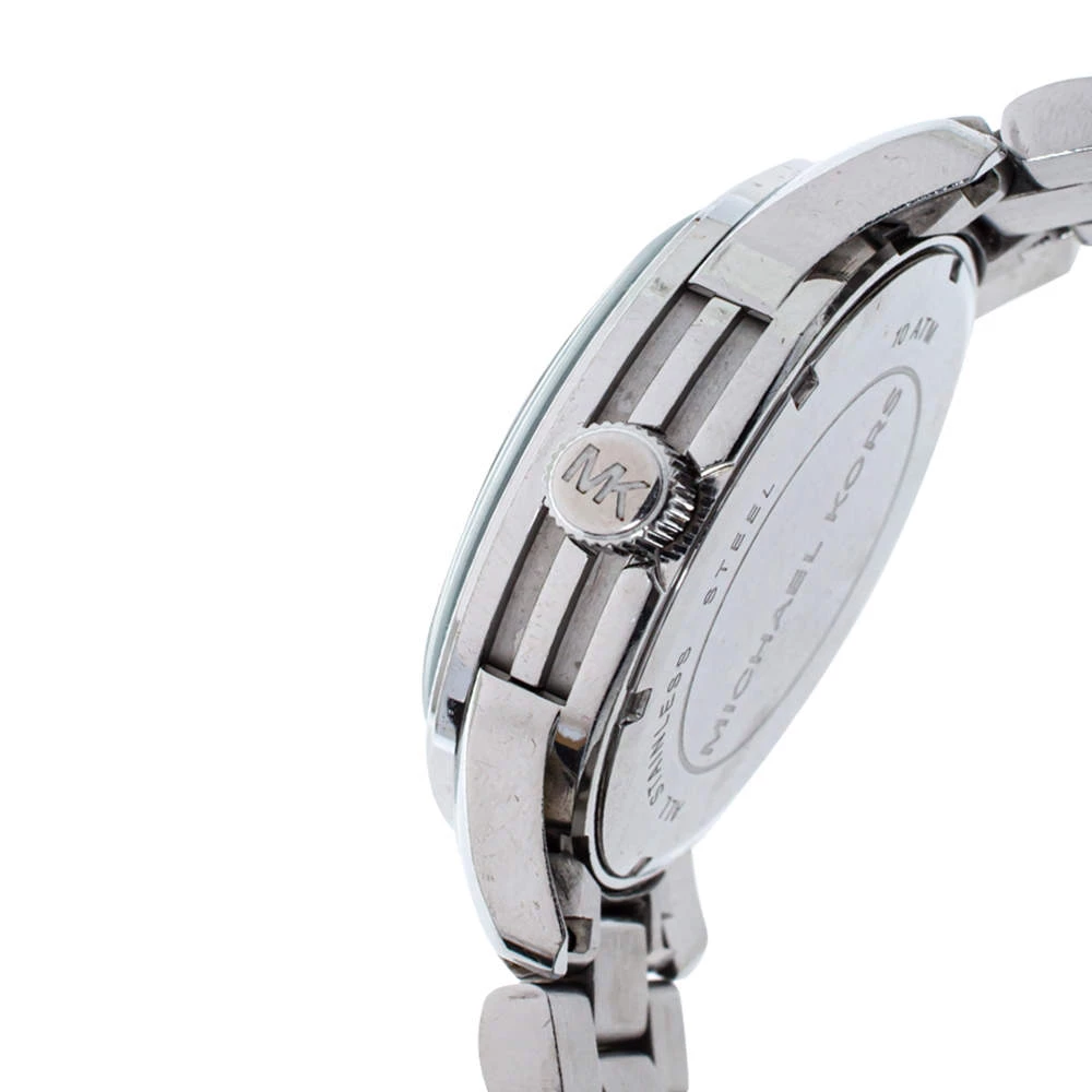 Michael Kors Silver Crystal Pave Stainless Steel Runway MK5544 Women's Wristwatch 45 Mm For Women - Image 6